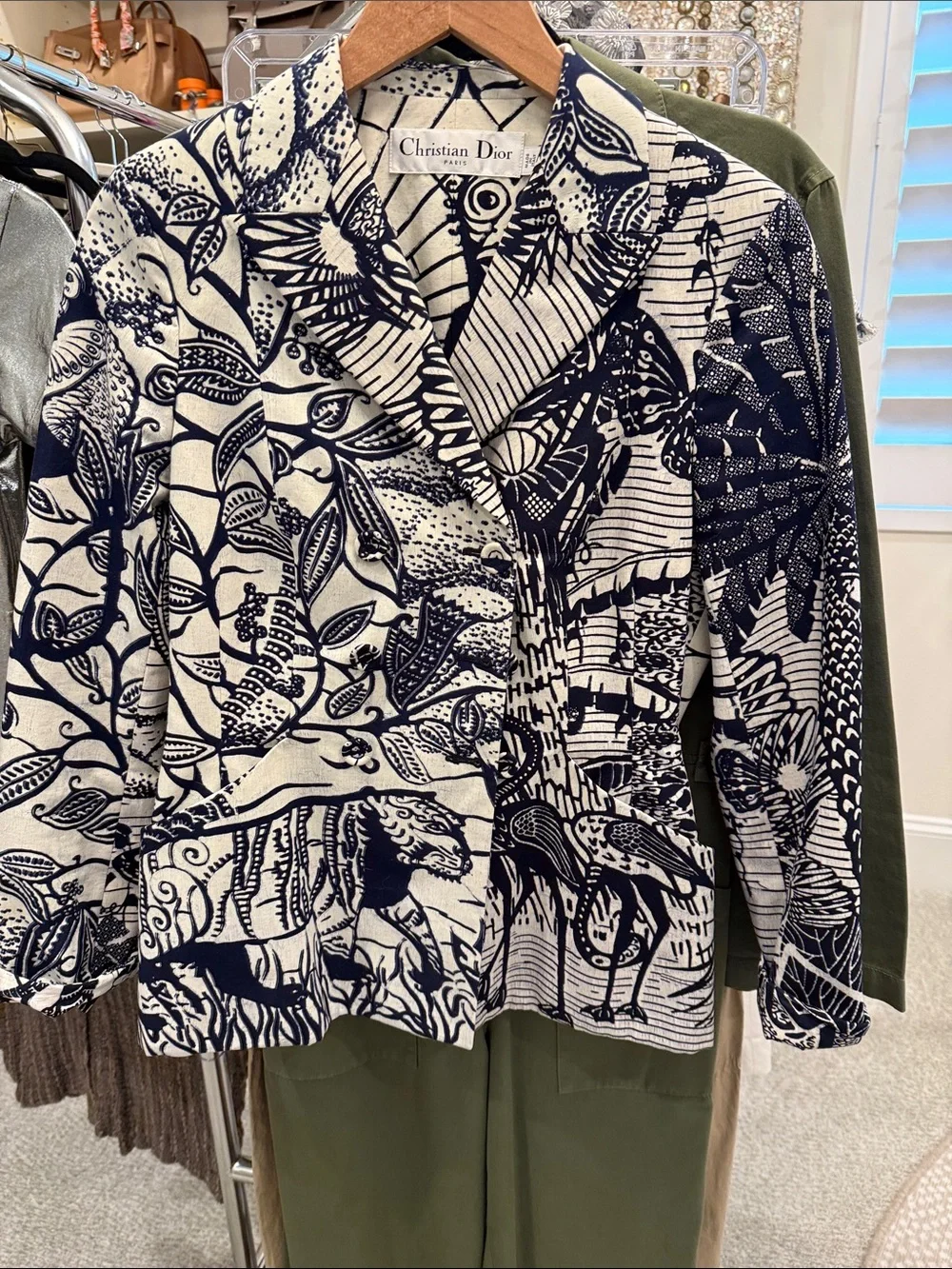 Dior Navy & White iconic Printed Jacket